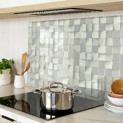 Planche à découper verre Mosaïque dans les tons de gris