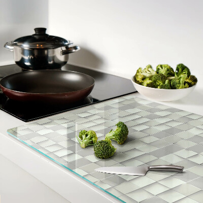 Planche à découper verre Mosaïque dans les tons de gris