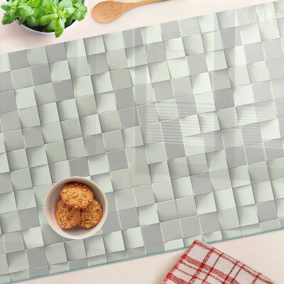 Planche à découper verre Mosaïque dans les tons de gris