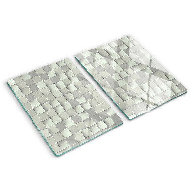 Planche à découper verre Mosaïque dans les tons de gris