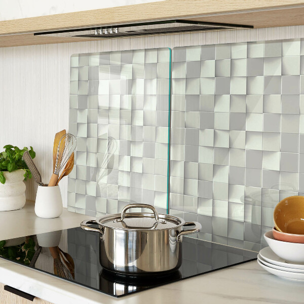 Planche à découper verre Mosaïque dans les tons de gris