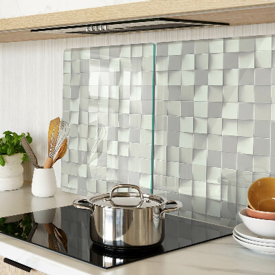 Planche à découper verre Mosaïque dans les tons de gris