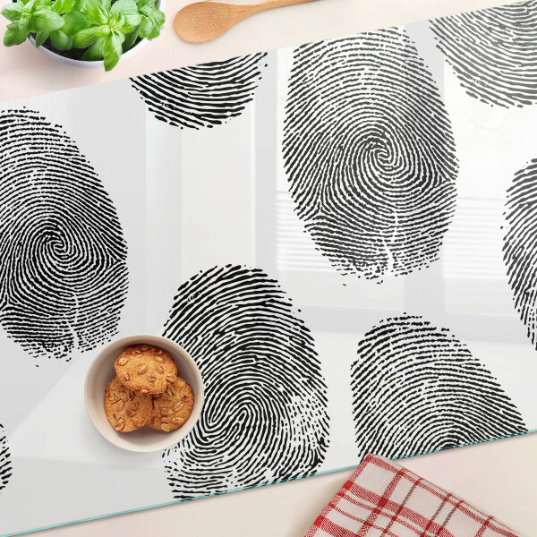 Planche à découper en verre Empreintes digitales