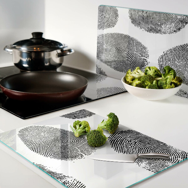 Planche à découper en verre Empreintes digitales