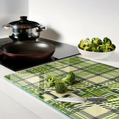 Planche à découper verre Motif à carreaux