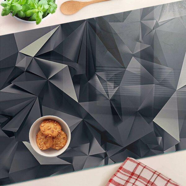 Planche à découper en verre Géométrie en nuances de gris
