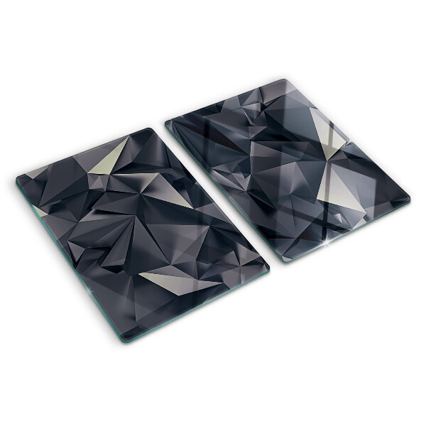 Planche à découper en verre Géométrie en nuances de gris