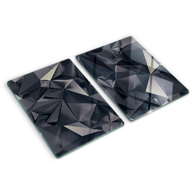 Planche à découper en verre Géométrie en nuances de gris