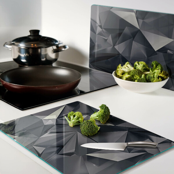 Planche à découper en verre Géométrie en nuances de gris