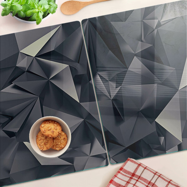 Planche à découper en verre Géométrie en nuances de gris