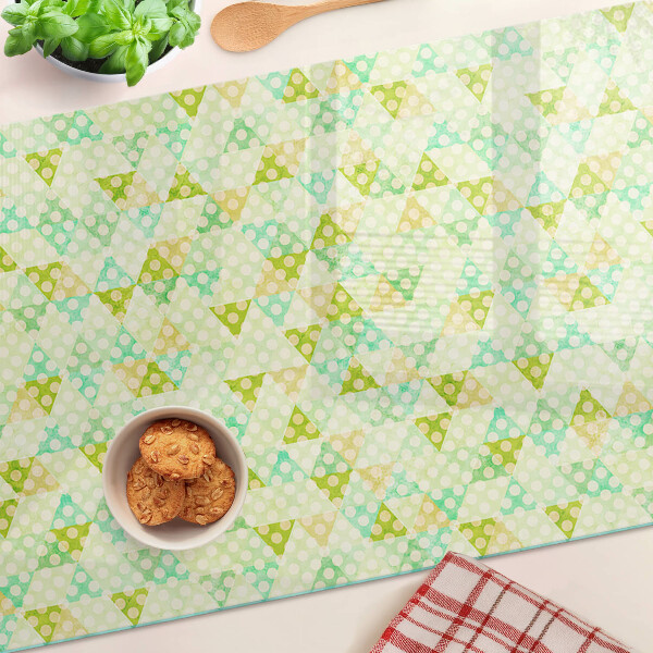 Planche à découper en verre Géométrie aux couleurs pastel