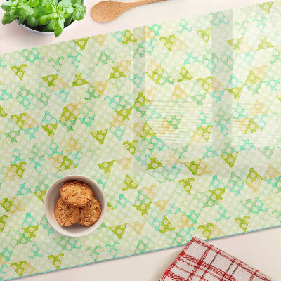 Planche à découper en verre Géométrie aux couleurs pastel