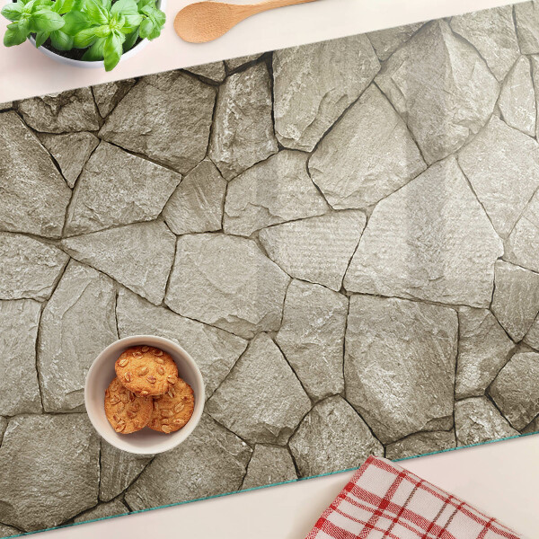Planche à découper en verre Mosaïque de pierre dans les tons de brun
