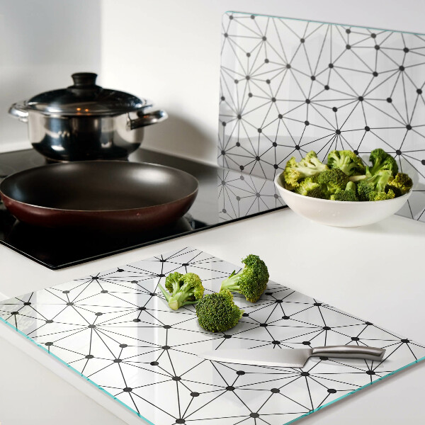 Planche à découper en verre Géométrie du réseau