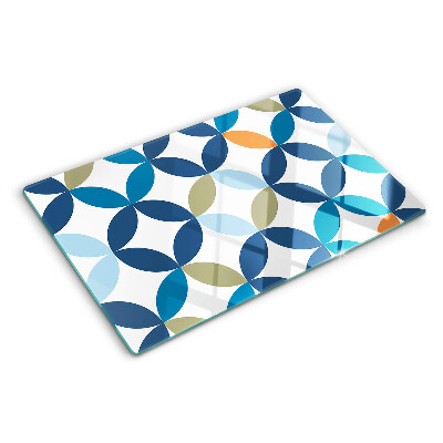 Planche à découper verre Feuilles géométriques de différentes couleurs
