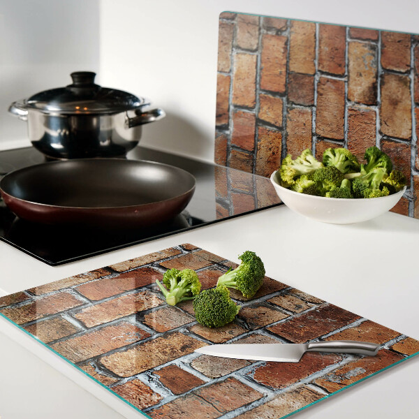 Planche à découper en verre Mur de briques