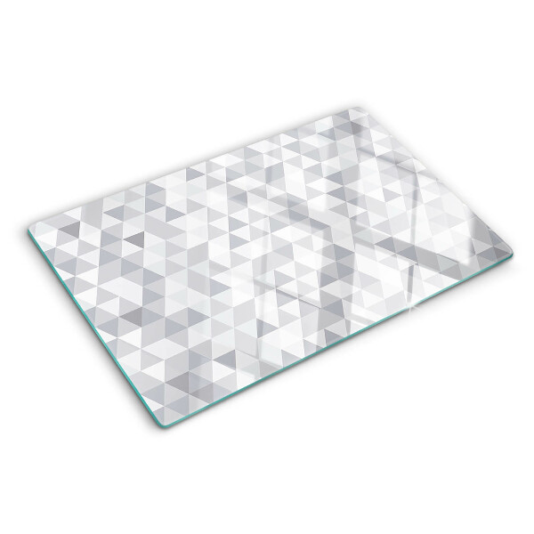 Planche à découper en verre Motif triangulaire dans les tons de gris
