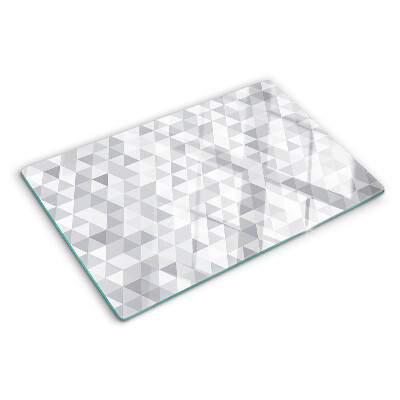 Planche à découper en verre Motif triangulaire dans les tons de gris