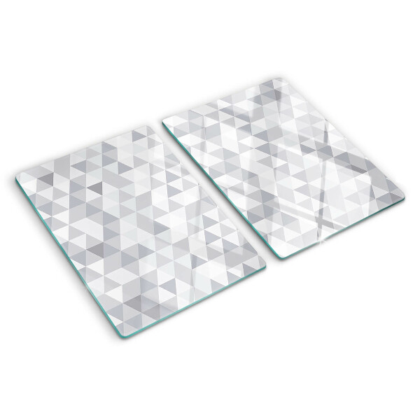 Planche à découper en verre Motif triangulaire dans les tons de gris
