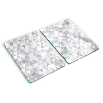 Planche à découper en verre Motif triangulaire dans les tons de gris