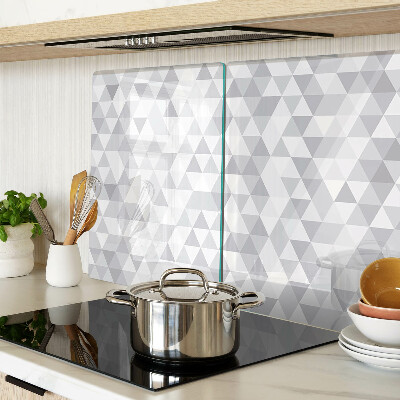 Planche à découper en verre Motif triangulaire dans les tons de gris