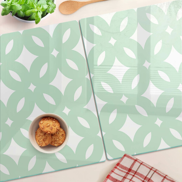 Planche à découper verre Motifs géométriques aux couleurs pastel
