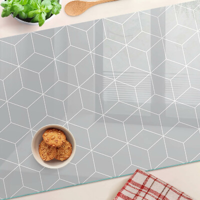 Planche à découper en verre Grille géométrique hexagonale