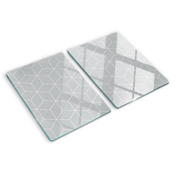 Planche à découper en verre Grille géométrique hexagonale