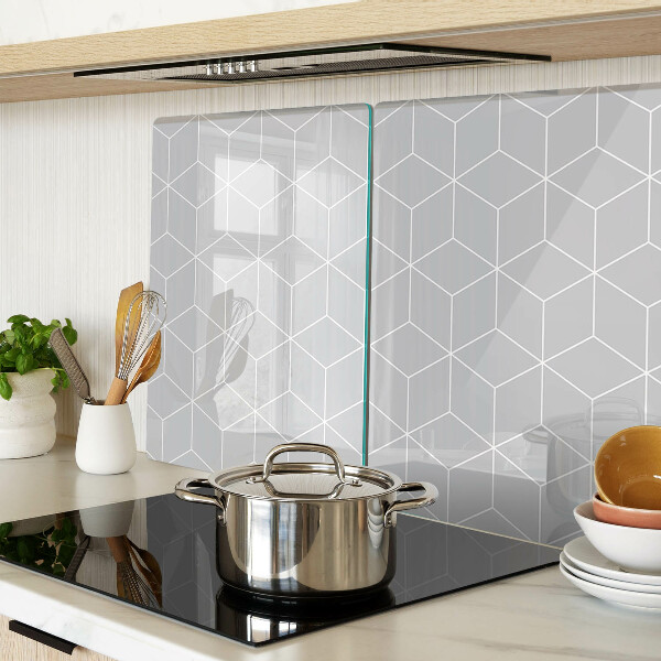 Planche à découper en verre Grille géométrique hexagonale
