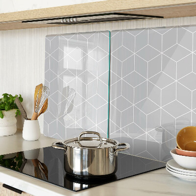 Planche à découper en verre Grille géométrique hexagonale
