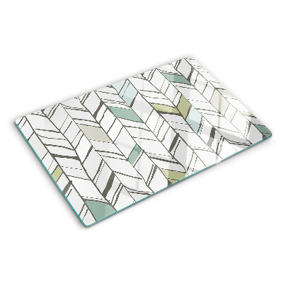 Planche à découper en verre Motifs feuillus dans des tons de vert