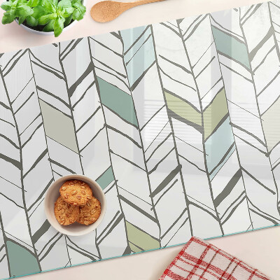 Planche à découper en verre Motifs feuillus dans des tons de vert