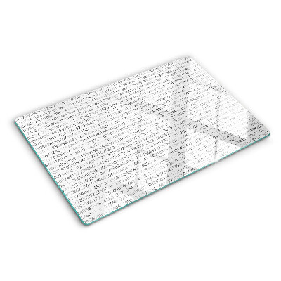 Planche à découper en verre Une séquence de nombres