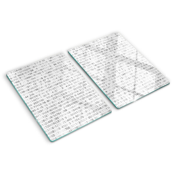 Planche à découper en verre Une séquence de nombres