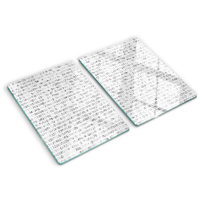 Planche à découper en verre Une séquence de nombres