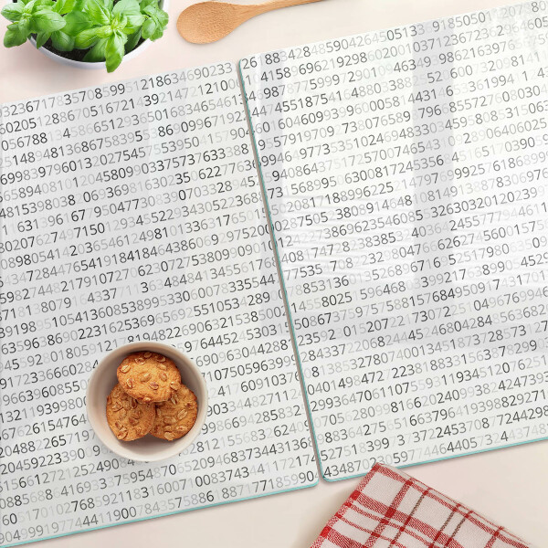 Planche à découper en verre Une séquence de nombres