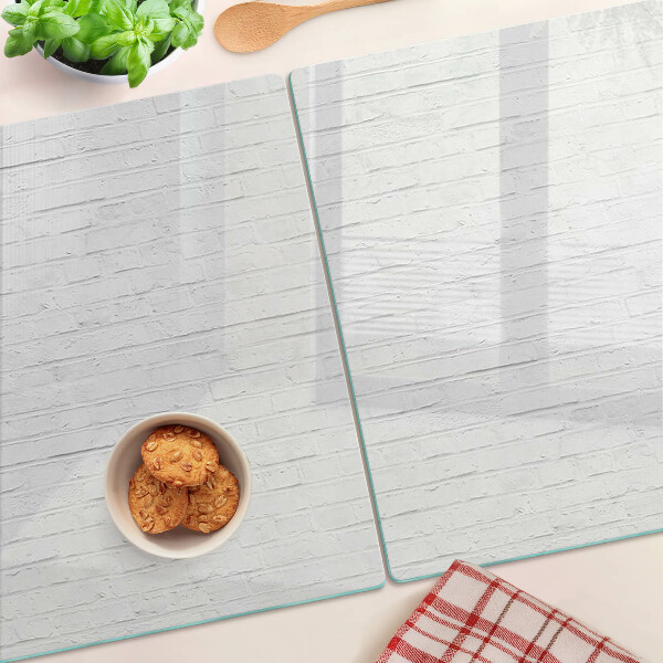 Planche à découper en verre Planchers blancs
