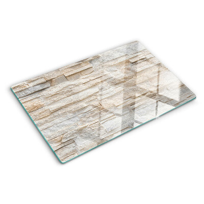 Planche à découper en verre Pierre naturelle dans les tons beiges