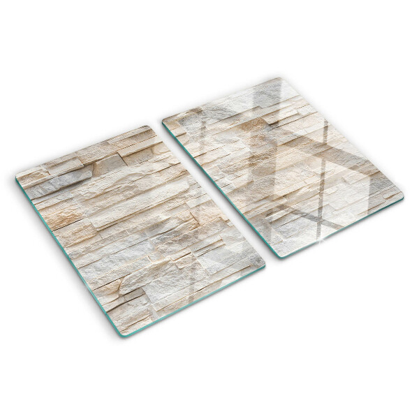 Planche à découper en verre Pierre naturelle dans les tons beiges