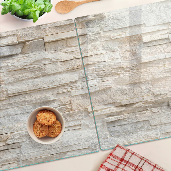 Planche à découper en verre Pierre naturelle dans les tons beiges