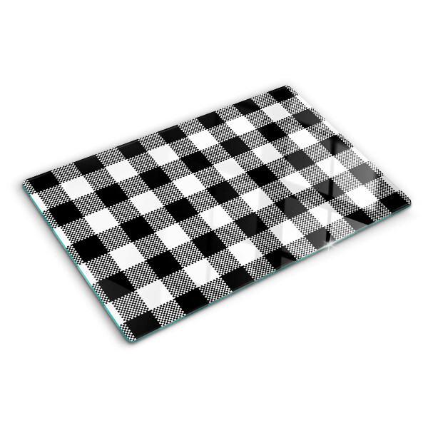 Planche à découper en verre Motif à carreaux