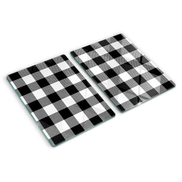 Planche à découper en verre Motif à carreaux