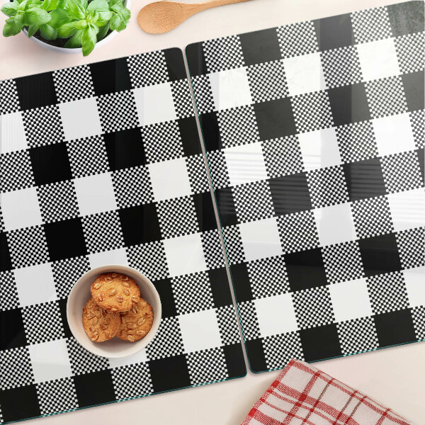 Planche à découper en verre Motif à carreaux