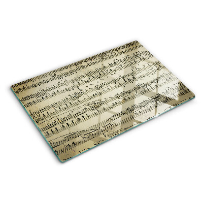 Planche à découper en verre Notation musicale
