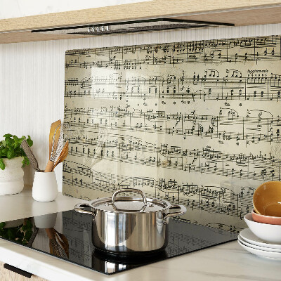 Planche à découper en verre Notation musicale