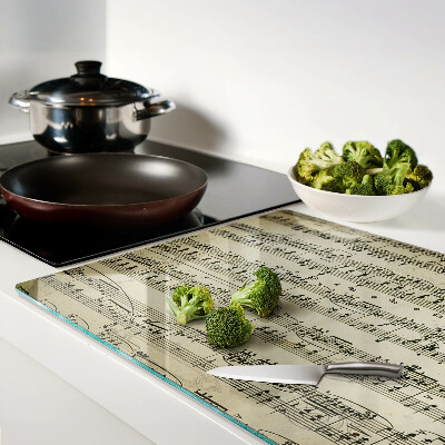 Planche à découper en verre Notation musicale