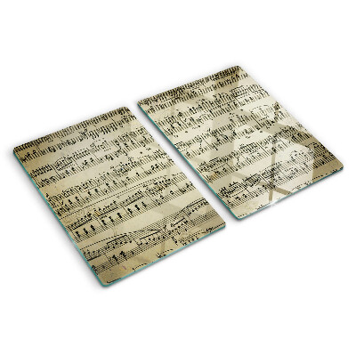 Planche à découper en verre Notation musicale