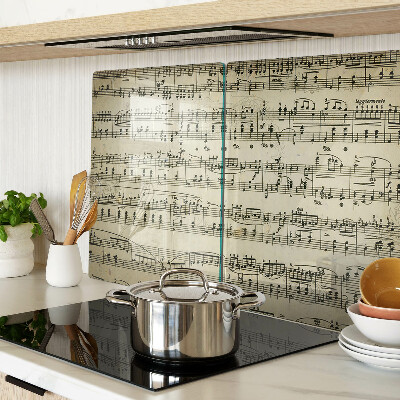 Planche à découper en verre Notation musicale