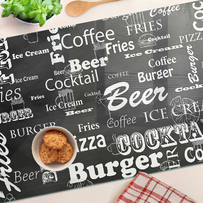 Planche à découper en verre Nourriture et boissons