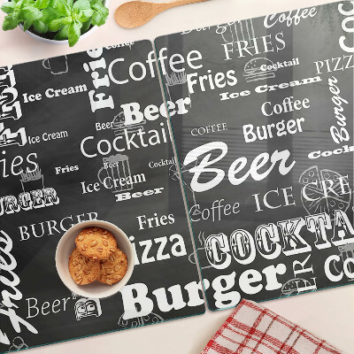 Planche à découper en verre Nourriture et boissons